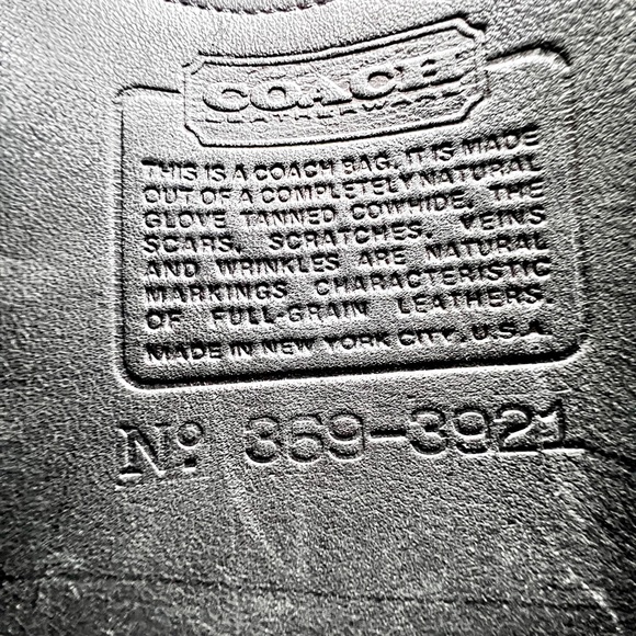 Vintage Coach Black Bag Leather Messenger Crossbody NYC - Picture 4 of 14